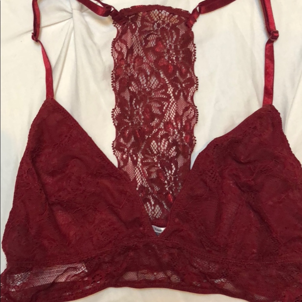 Urban Outfitters Red lace bralette